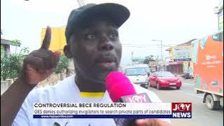 GES denies authorizing invigilators to search private parts of candidates