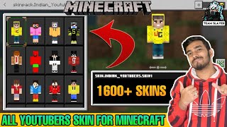 All YouTuber's Minecraft Skins For Minecraft BE | Get All YouTubers Skin In Minecraft | TSO GAMING screenshot 1