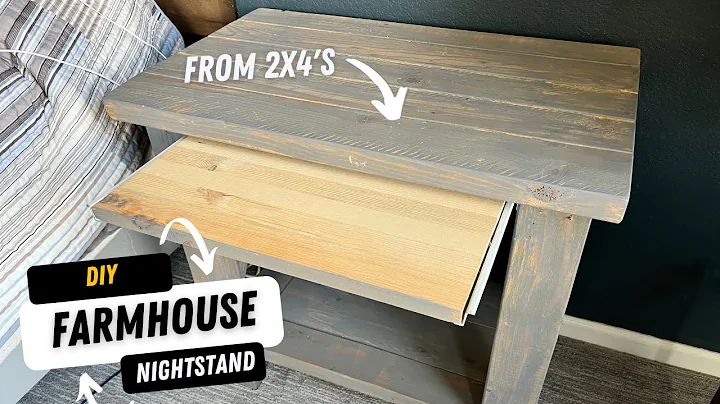 DIY Farmhouse Nightstand | Built with Upcycled 2x4's