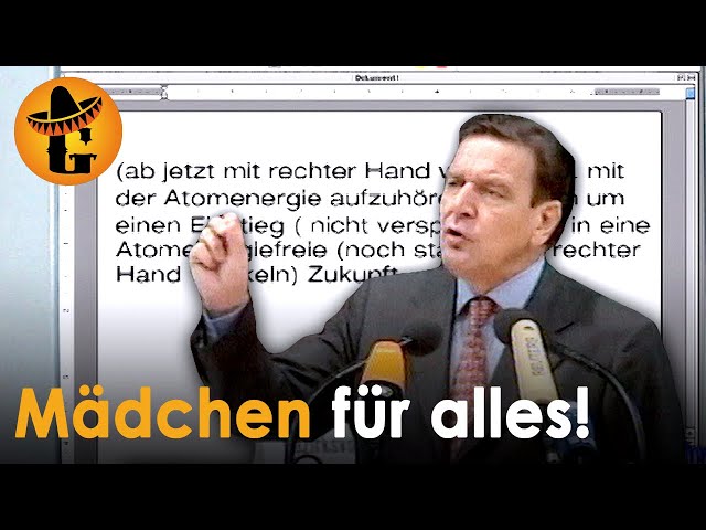 Gerhard Schröder lässt sich seine Reden von seiner Putzfrau schreiben!