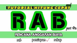 cara membuat rab proyek mep - pra kerja persiapan Bag 2  tutorial lengkap excel