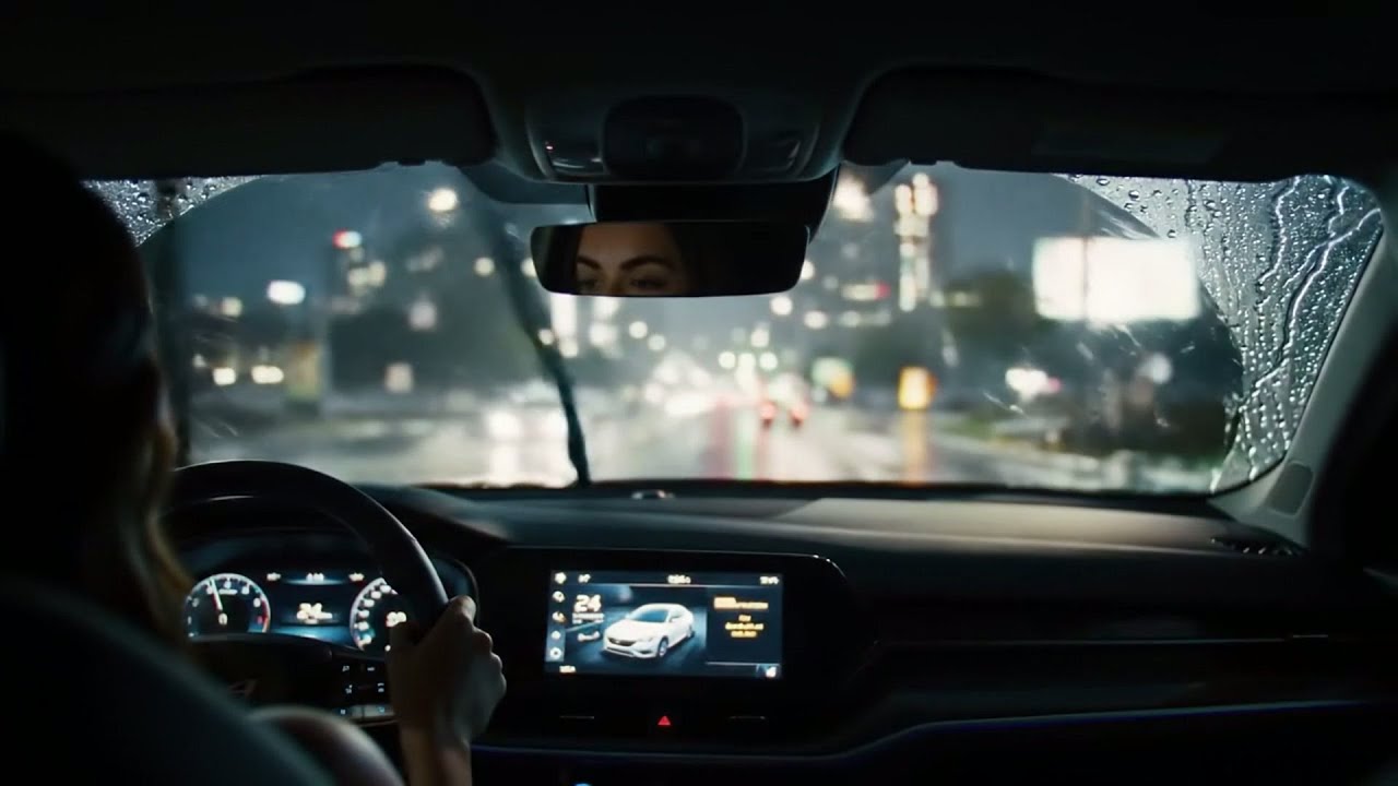 Boring Night Rain ASMR Driving - Dark Screen Sounds for Study, Sleep