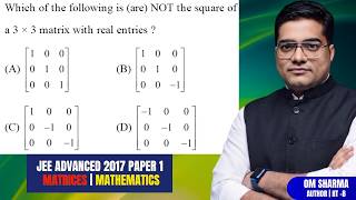 Which of the following is(are) NOT the square of a 3×3 matrix with real entries?[A] [ 1 0 0 ] [ 0 1