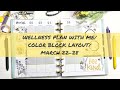 WELLNESS COLOR-BLOCK LAYOUT/ PLAN WITH ME/ MARCH 22-28