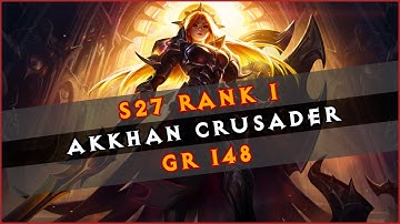 🍀Diablo 3 │ S27 Rank 1 │ Akkhan Crusader │ GR 148 │ Overall Rank 1 │ P 3503