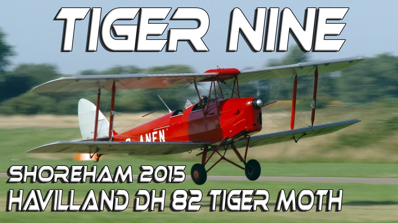 4Kᵁᴴᴰ UHD Havilland DH 82 Tiger Moth Tiger Nine Display Team  Filmed At Shoreham 2015
