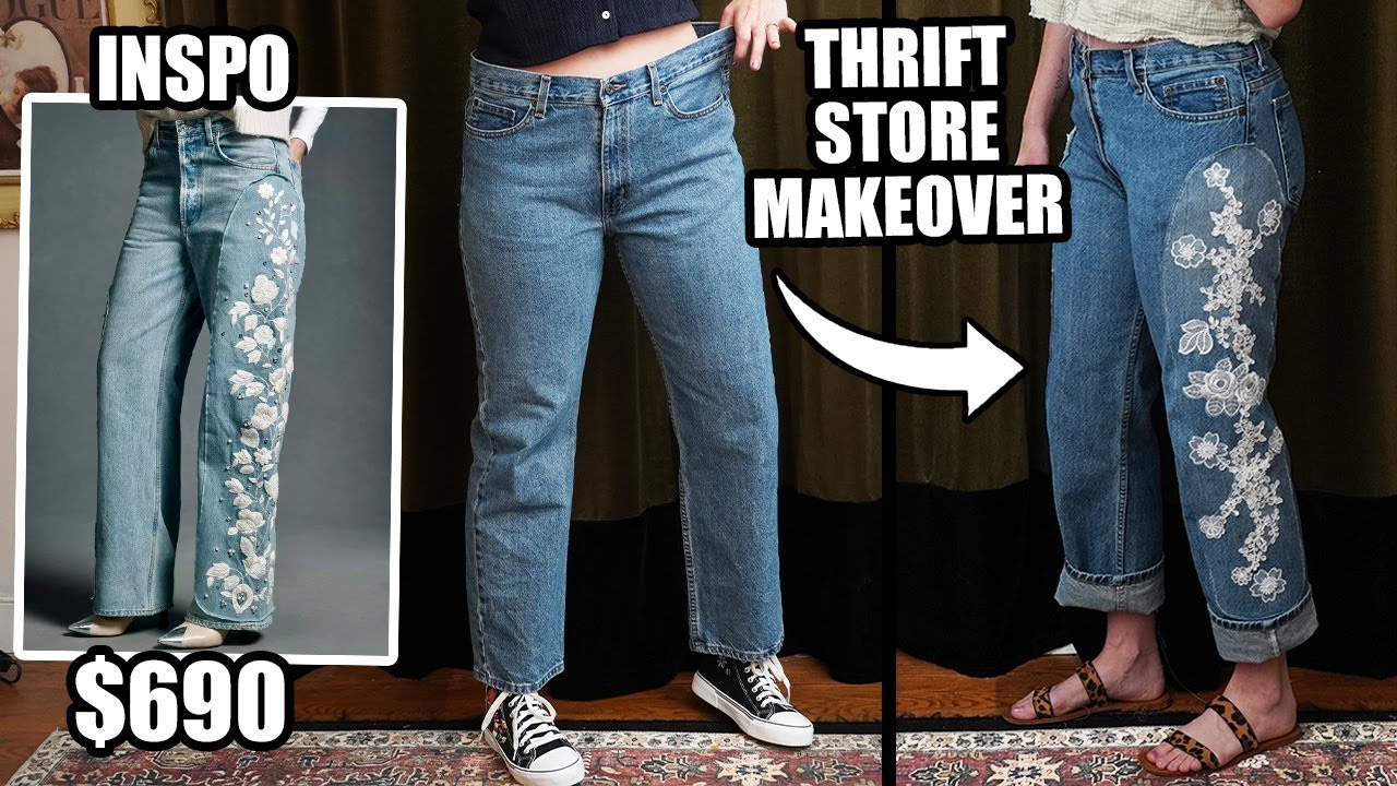 Из секонд-хенда в дизайнерские подделки | Преображение секонд-хенда №2