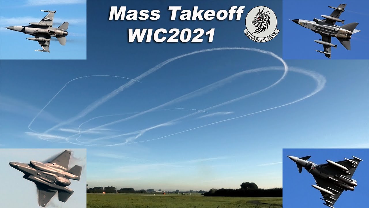 [4K] Mass Takeoff WIC 2021 | Drawing Circles in the Sky at Leeuwarden AB
