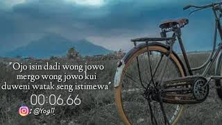 Story WA 30detik (Wong Jowo Ojo Nganti Ilang Jowone)
