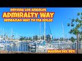 Driving Los Angeles *Marina Del Rey* Admiralty Way Mindanao Way to Via Dolce