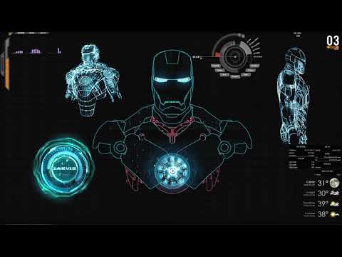 jarvis custom background (using rainmeter and wallpaper engine)