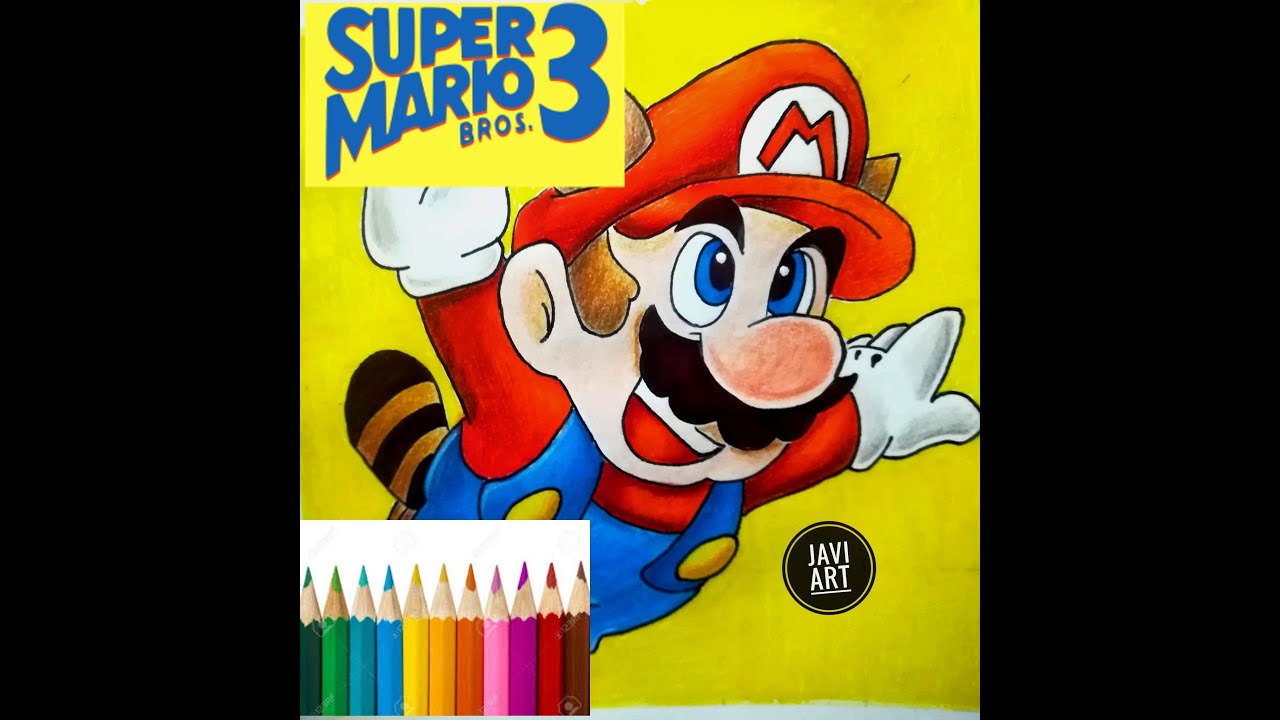 💛Como dibujar a super Mario bros 3 (tail) fácil con lápices de color/ how  to draw Mario bros tail 💛👀 - thptnganamst.edu.vn