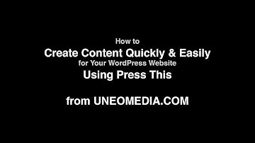 How To Use the WordPress Tool Press This