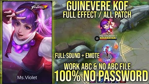 SCRIPT SKIN GUINEVERE KOF ATHENA ASAMIYA FULL VOICE PLUS EMOTE NO PASSWORD ABC & NO ABC YVE PATCH