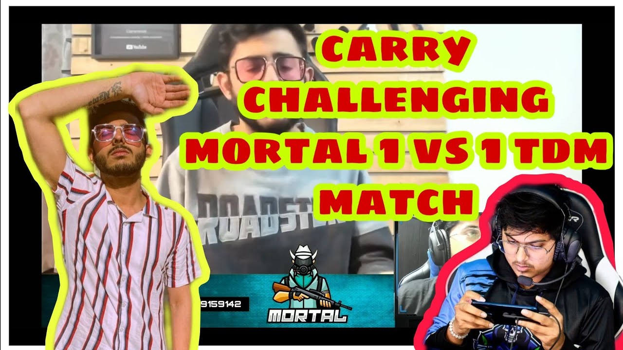 Carry minati challenge mortal 1 vs 1 tdm match | mortal challenge ...