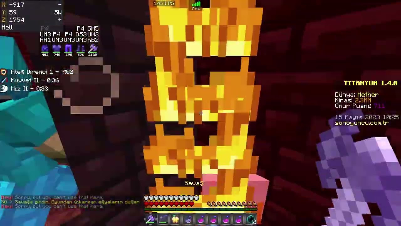 (Sonoyuncu Titanyum) 2x Gök Kesmeli Nether PvP 16 (SON)