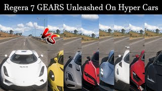 IS 7 Gears Regera Enough to Compete with Hypercars ?? Koenigsegg Regera vs Hypercar World | FH5