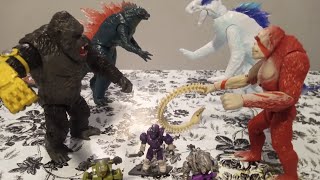 Godzilla and Kong vs Scar King and Shimo