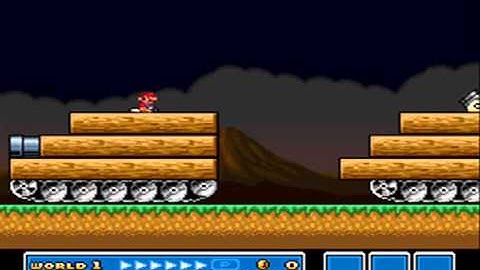 SMB3 for Super Mario All-Stars Custom Level #333 - Tank full of Cannons
