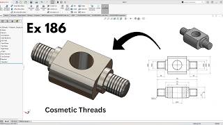 SolidWorks Tutorial Exercise 186 for beginners! SolidWorks