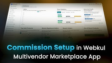 Commission Setup in Webkul Multivendor Marketplace App (Zenith)