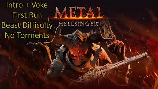 Metal: Hellsinger - Intro & Voke - First Run - Beast Difficulty - No Sigils