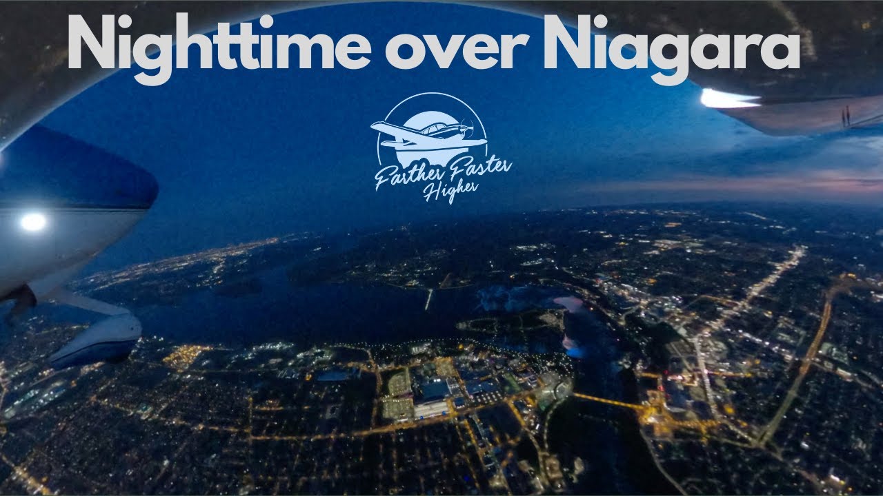 NIAGARA FALLS Flyover at night in a Cirrus!