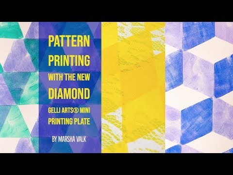 Pattern Printing With The New Diamond Gelli Arts® Mini Printing Plate