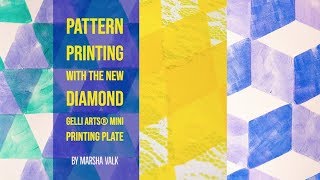 Pattern Printing With The New Diamond Gelli Arts® Mini Printing Plate