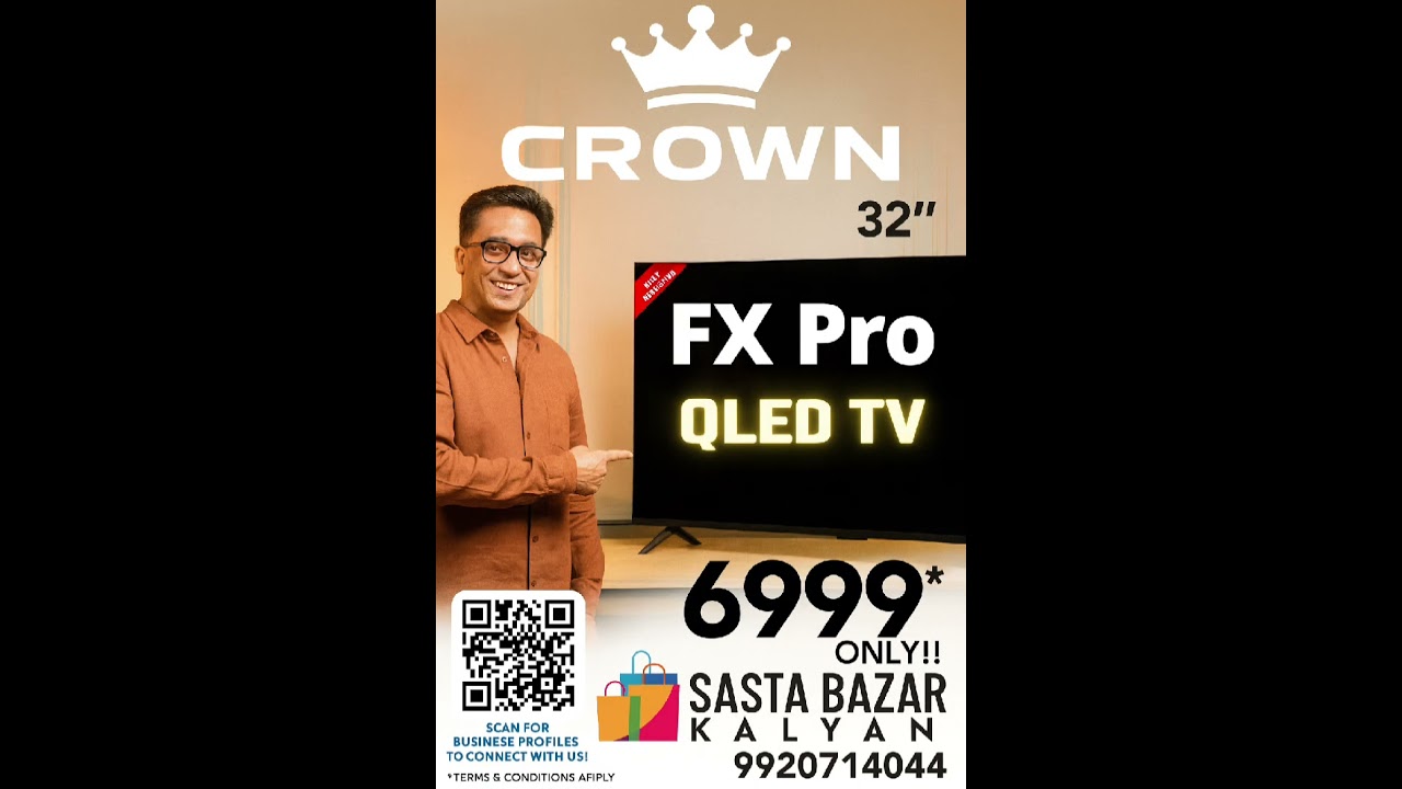 Crown Smart TV ₹4999 | Sasta Bazar Kalyan 