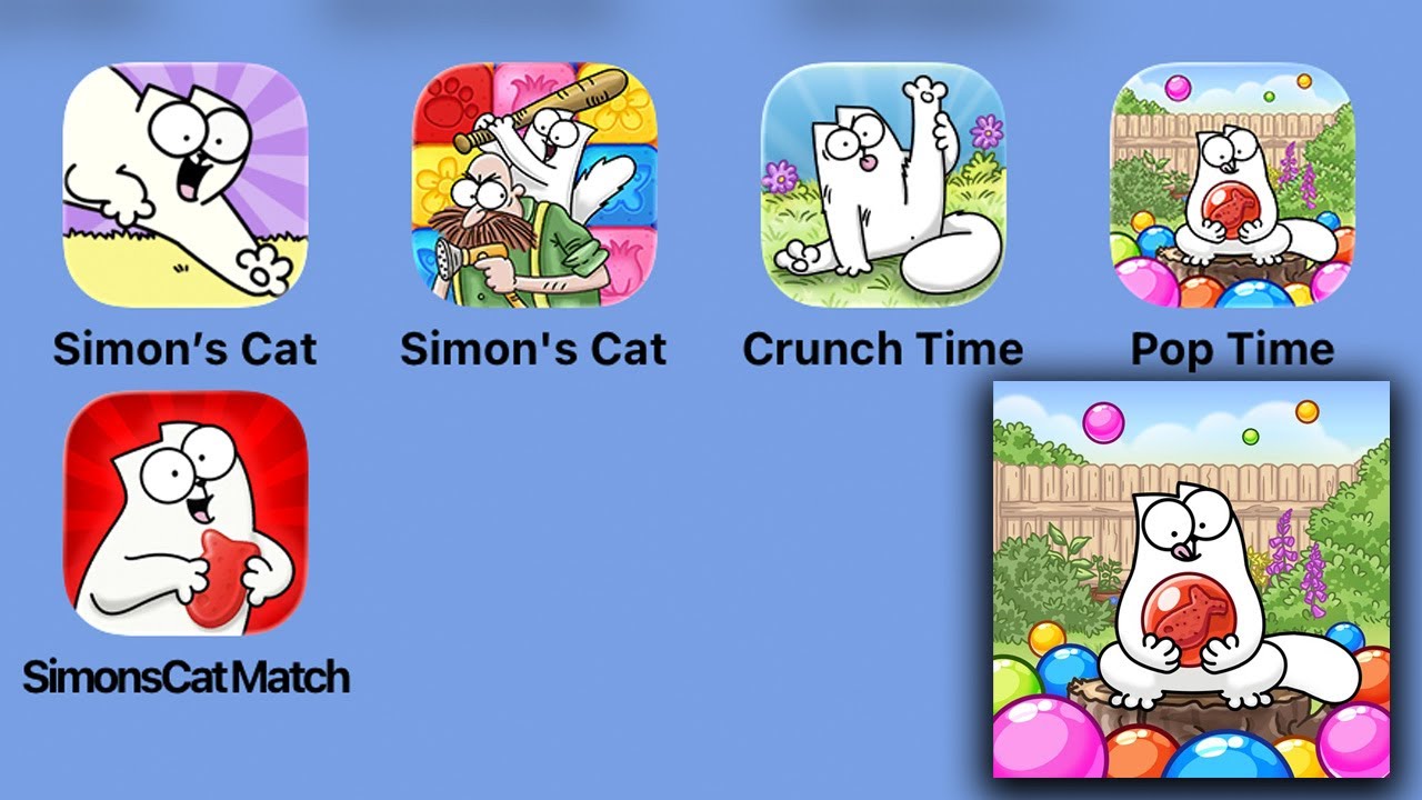 Simon's Cat Pop Time — Мобильная игра для iOS/iPadOS и Android — Обзор игрового процесса