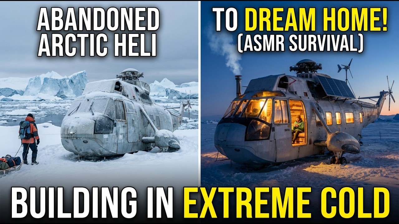 Building a Dream House Inside an Abandoned Sikorsky S-61 on a Remote Arctic Archipelago - ASMR