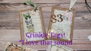 How to make Crinkle Tags for Journals.  #junkjournal #asmrsounds