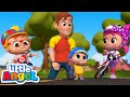 Learn To Ride A Bike | Little Angel | Sing Along Songs for Kids | Moonbug Kids Karaoke Time