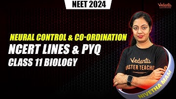 Neural Control and Coordination | NCERT Lines & PYQs | 11th Biology NEET 2024 | Nivetha Ma