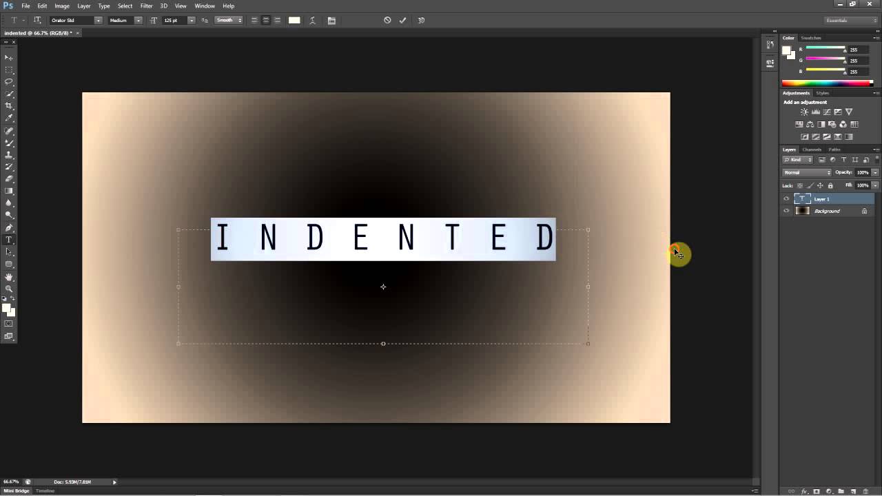 how to center text in photoshop cs6