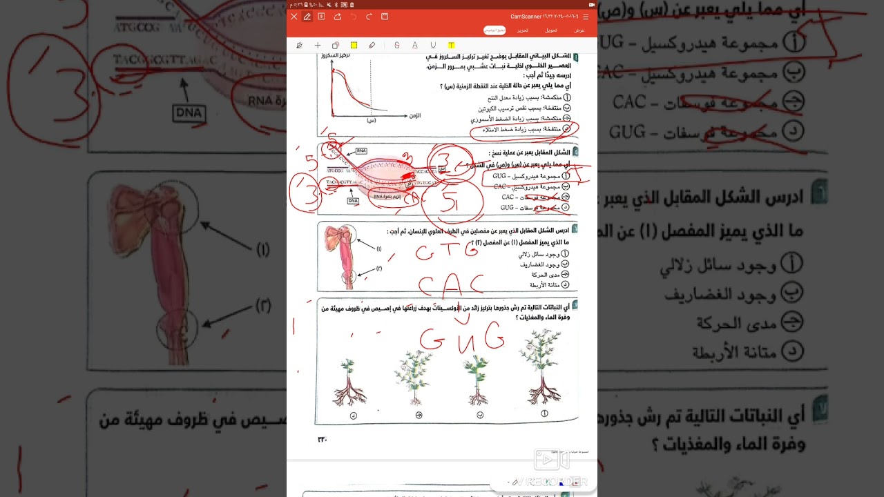 حل كتاب التفوق مراجعه نهائيه أحياء /ثانويه عامه 2024/الامتحانات الشامله /الاختبار النهائى السادس