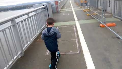 Walking over the Forth Road Bridge