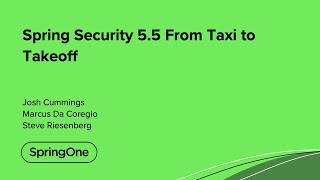 Spring Security 5.5 From Taxi to Takeoff