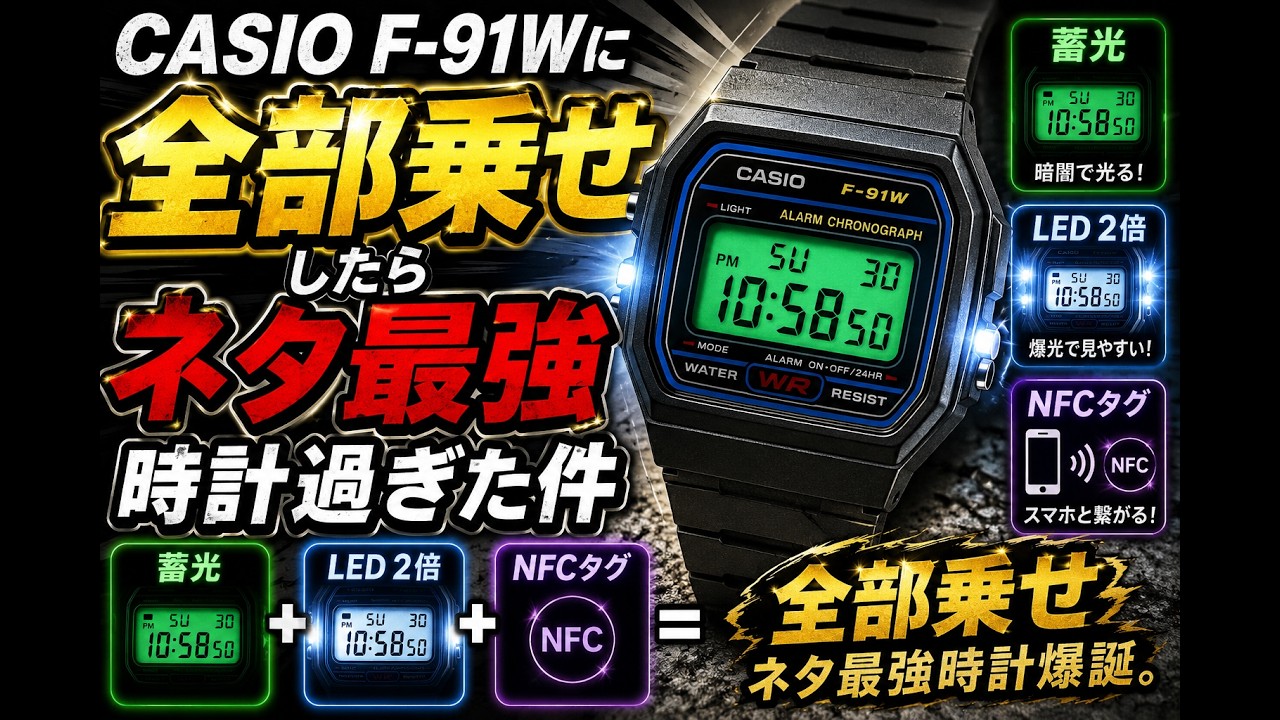 I tricked out my Casio F-91W with every custom mod and it's the