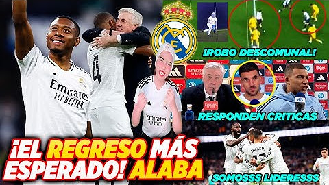 ¡UN MADRID LIDER HUMILLA a los que se la VIVEN CRITICANDO! | ASÍ FUE EL REGRESO de DAVID ALABA SIUUU