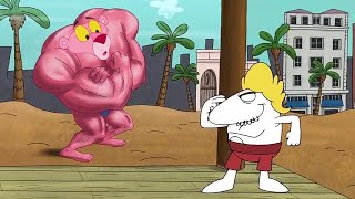 النمر الوردي. عنوان الحلقة رحلة الى الشاطئ  Pink panther. Episode title: Journey to the Beach