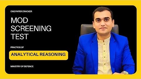 MOD Screening Test Preparation | Analytical Reasoning | Solved Passage |Ministry of Defence Test 2/2