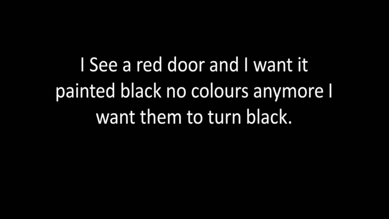 Paint It Black By The Rolling Stones Lyrics YouTube Paint It Black By The Rolling Stones Lyrics YouTube