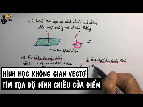 Toán 12: Cách tìm tọa độ hình chiếu của điểm lên mặt phẳng và đường thẳng