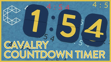 Make a Fancy Count Down Timer in Cavalry!