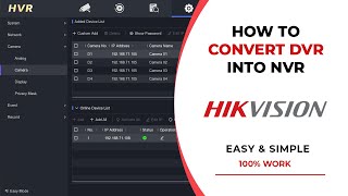 how to turn a hikvision dvr into an nvr