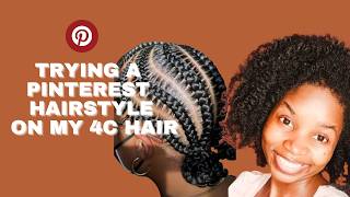 I TRIED FOLLOWING A PINTEREST HAIRSTYLE TUTORIAL (CORNROWS) #naturalhair #protectivestyles
