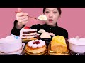 🍰Convenience store cake😋편의점 케이크? 퀄리티 대박😍 [Choco & strawberry, Milk, Igloo cream cake] Mukbang