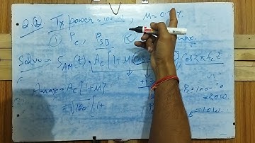 Numerical on AM (DSB with carrier) part-2, Communication system by Vishnu Mishra (RRU classes)